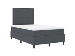 Cama Box Spring Led Cinza Escuro e Branco MAISON EXCLUSIVE 120x190 cm