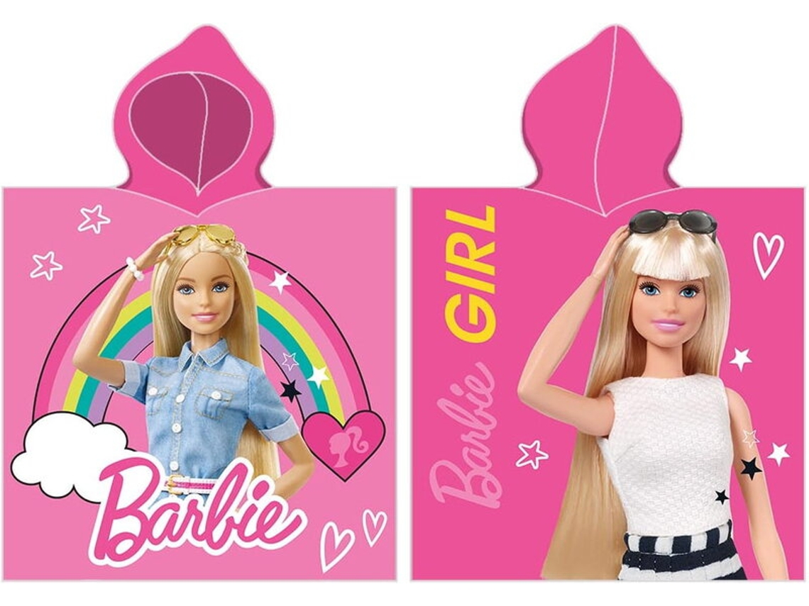 Toalha Com Capuz Poncho Barbie