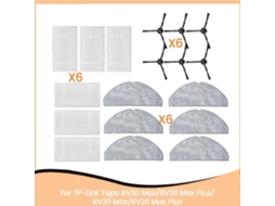 Escova Lateral 18pcs, 18pcs Para Tp-link Tapo Rv30 Max/rv30 Max Plus/rv20 Max/rv20 Plus Aspirador Peças, 18 Unidades