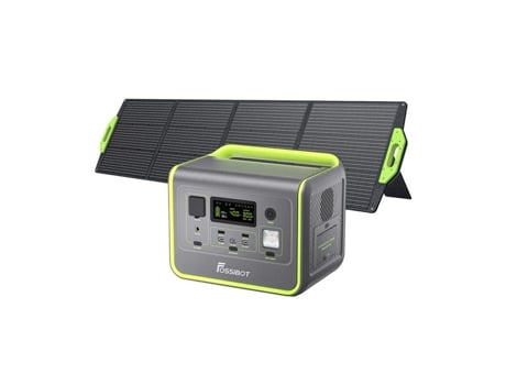Estação de Energia Portátil FOSSIBOT F800 512Wh 800W LiFePO4 + Painel Solar Dobrável 200W