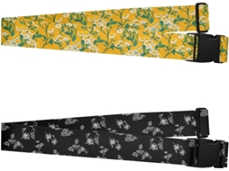 Conjunto De 2 Cintas Bagagem Yarrow, Estilo Campestre, Com Desenhos Animados, Resistentes E Ajustáveis, Com Fivela De