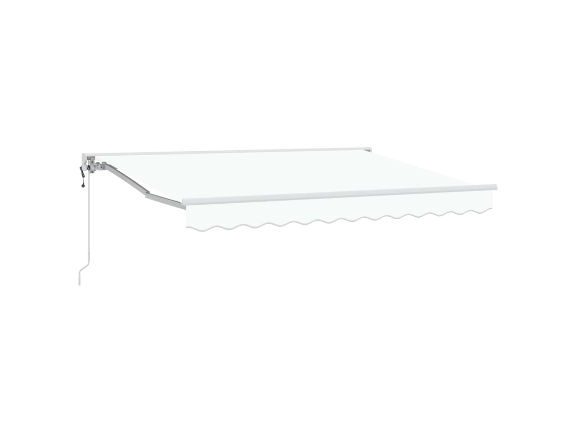 Vidaxl Toldo Retrátil Elétrico Branco 3 X 2,5 M