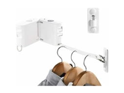Varal retrátil Slowmoose, rolo de 1 a 2 fileiras com furo para lavagem, 4,2 m para uso interno e externo