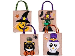 4 sacolas de Halloween para doces sacolas tote de Halloween em tecido não tecido reutilizáveis S/MARCA