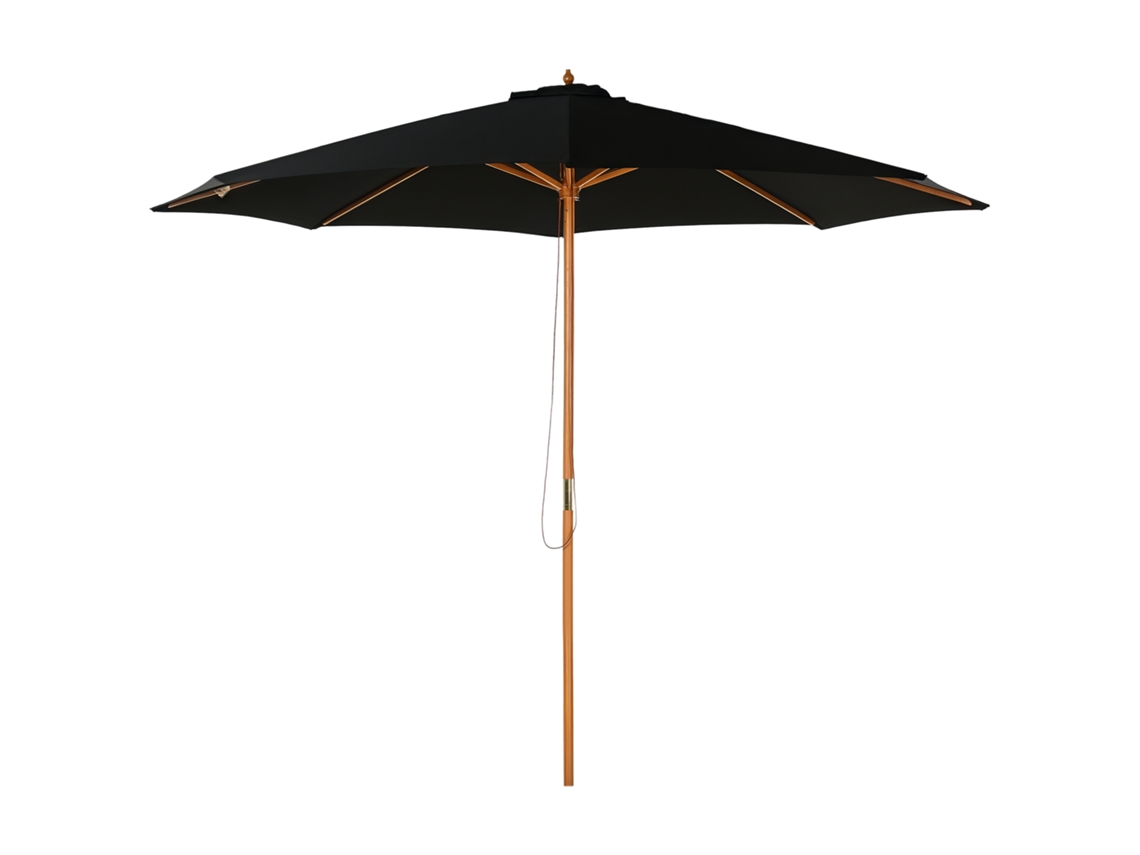 Guarda sol Preto Ø300cm, Uv, Madeira, Varanda, Mercado. Ge
