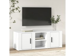 Móvel P/ Tv | Gabinete De Tv | Armário De Tv 100x31,5x35 Cm Derivados De Madeira Branco