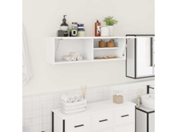 Vidaxl Armário Parede P/ Casa Banho 100x25x30 Cm Deriv. Madeira Branco
