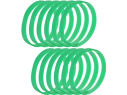 Healvian 100 Pulseiras Elásticas de Silicone Verde para Esportes, Ideais para as Comemorações do Dia de São Patrício - Acessórios