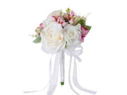 Laxiscreed Buquê De Casamento Tricolor Com Rosas De Seda Francesas E Toque Romântico