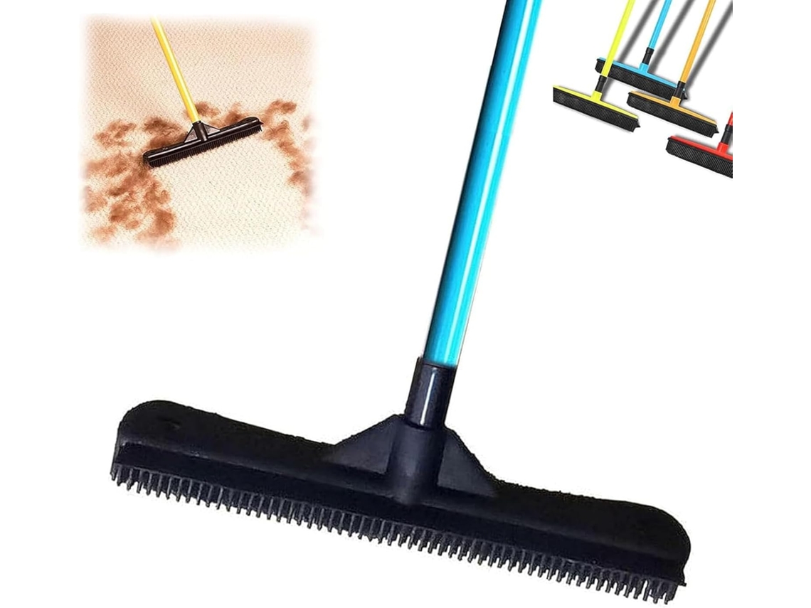 Vassoura De Carpete Borracha Azul