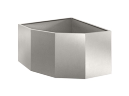 Conjunto 1 Caixa De Vaso Vidaxl Prateado Aço (60 X 60 X 35 Cm)