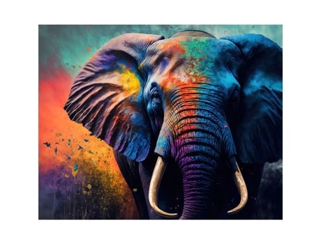 Kit De Pintura Diamante Modelo Elefante Animais 40x50cm Ctop