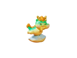 Dragão feliz verde em miniatura para decoração de Ano Novo e feng shui LAXISCREED