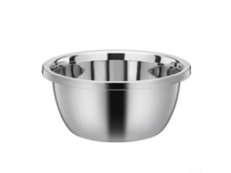 Tigela Grande De Aço Inoxidável Para Misturar, 28 Cm, Com Borda Para Facilitar O Despejo, Ideal Para Uso Multiuso Na Cozinha.