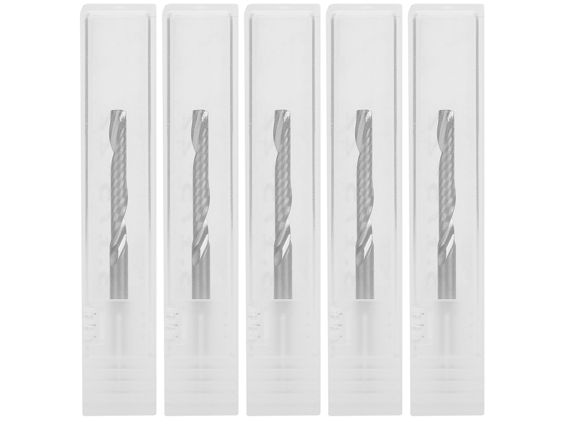5pcs Lâmina de Fresadora Espiral em Aço Tungstênio 3.175x22mm S/MARCA