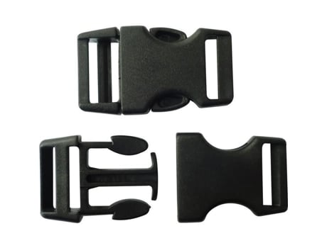 10 fechos de plástico (ideal Créacord) 4cm - Preto - Créacord