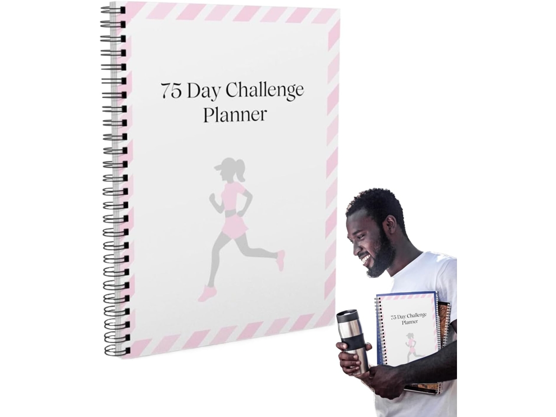 Planejador De 75 Dias Para Motivar Metas E Gerenciar O Tempo Com Hábitos. Organizador Portátil