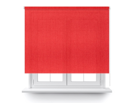 Estore Enrolável Translúcido Vermelho 110X200Cm. DECOCASA