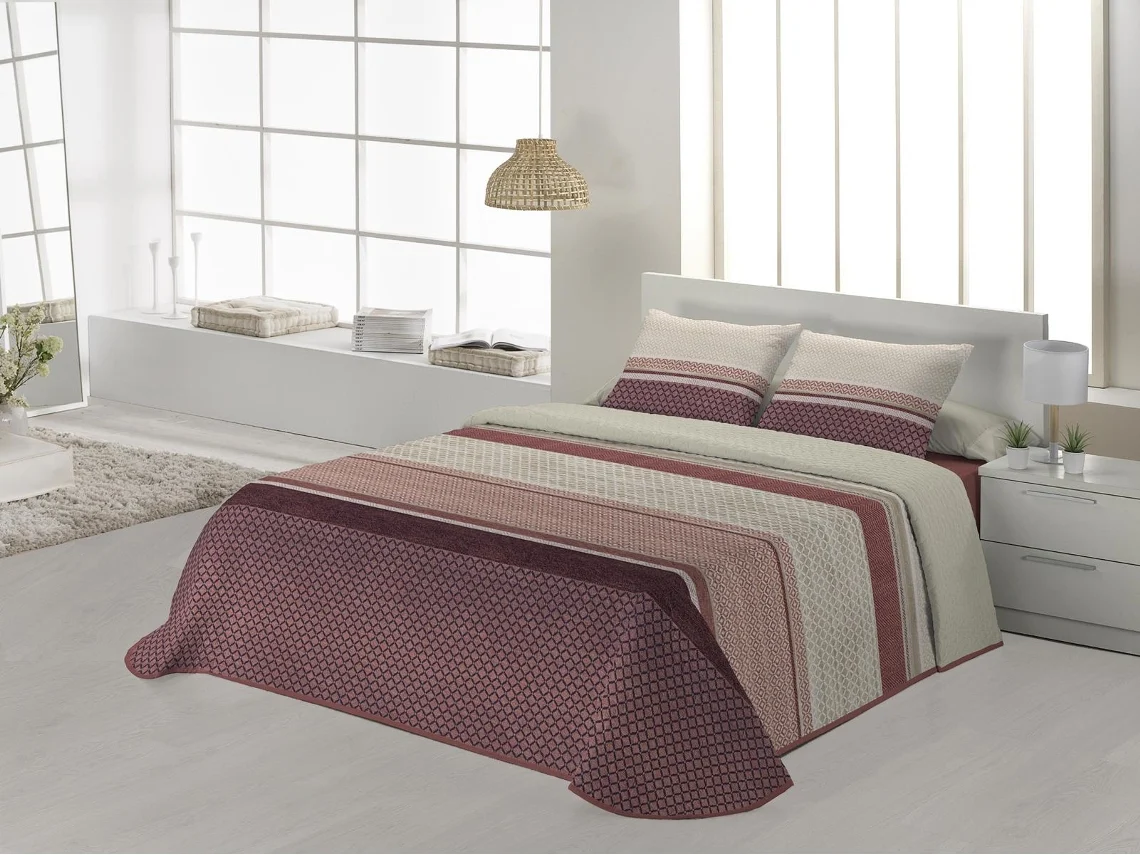 Colcha JVR Mila (Poliéster - Rosa - 160 cm)