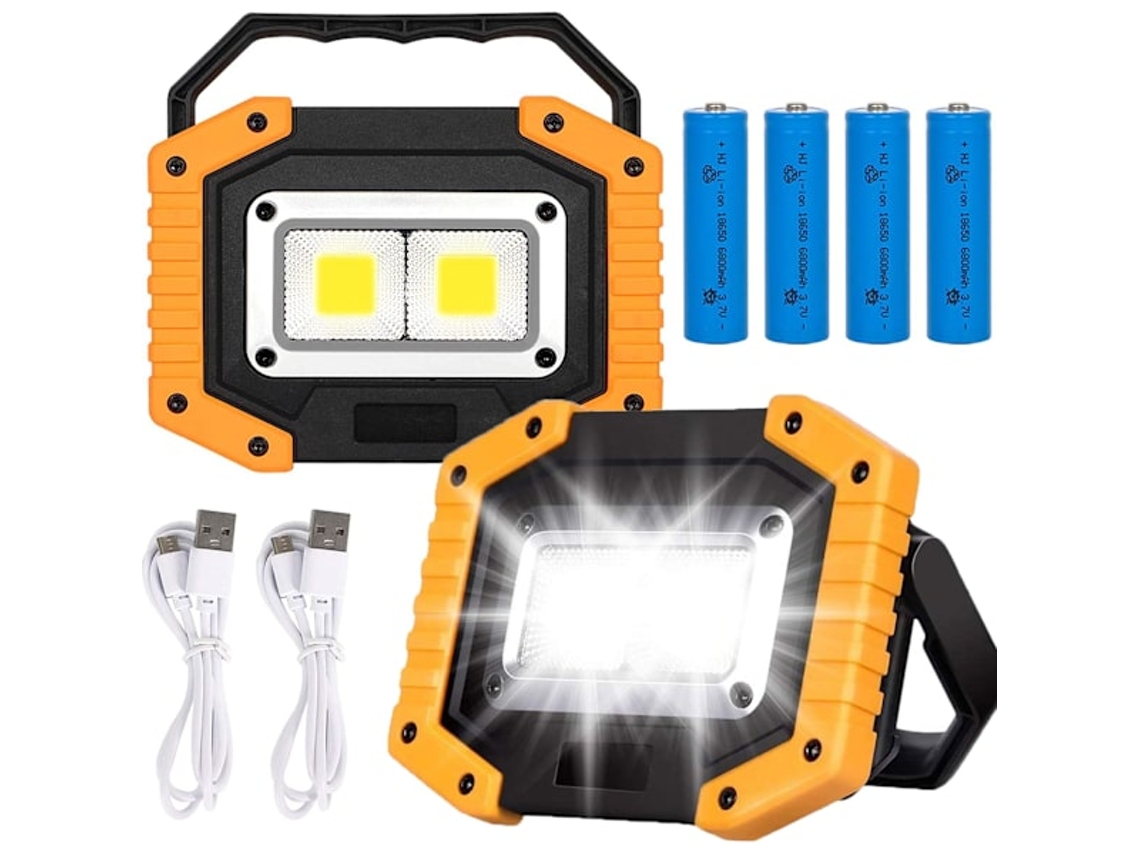 2 Unidades de Luminárias Arquitetônicas Led 30w, com Baterias Recarregáveis​​ Via Usb BRILVIBERA