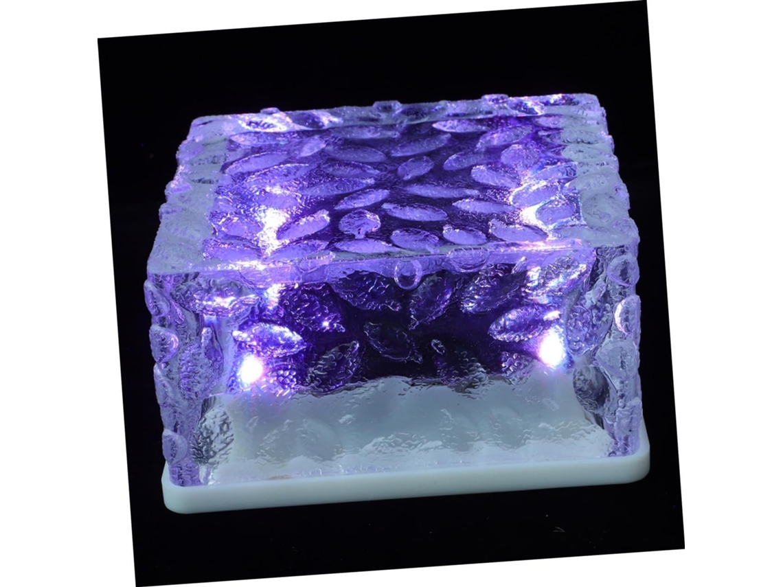Luminárias Solares De Jardim, Luminária Transparente Em Formato De Tijolo Com Mudança De Cor E Contr Gokoco