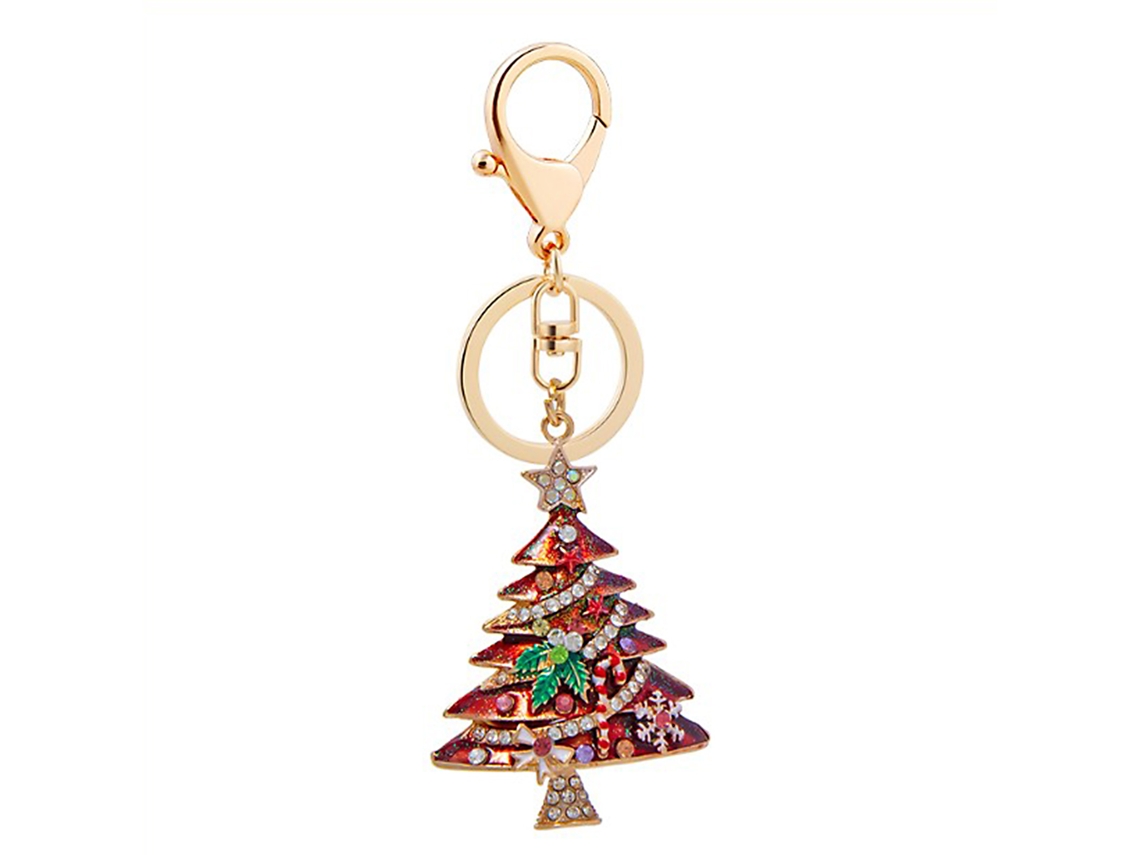 Pingente De Chave Decorativo Criativo Com Diamantes Para Natal