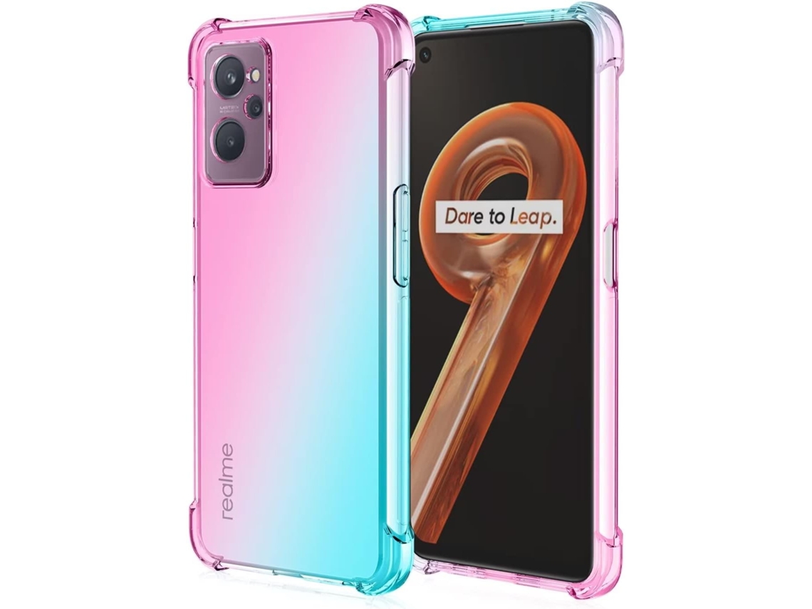 Capa Protetora Gradiente Antiqueda para Realme Realme 9I 5G HONGWE. Transparente