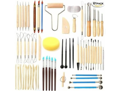 Kit De 61 Ferramentas Para Escultura Em Cerâmica/argila Nernnernv