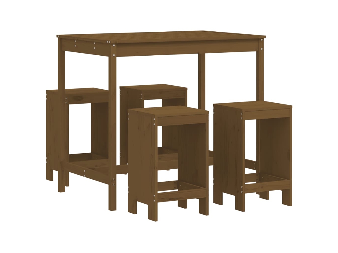 Garden Bar Set, Garden Bar Sets Vidaxl Marrom Madeira De Pinho (n/a)