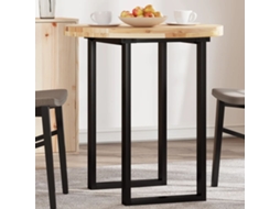 Vidaxl Tampo De Mesa Redondo Ø70x4 Cm Madeira De Acácia Maciça