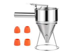 Funil Dosador De Massa Em Aço Inoxidável Resistente Para Fazer Takoyaki, Com Design Em Formato De Cone Para Um Fluxo