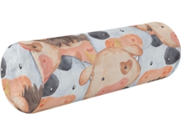 Almofada Cilíndrica Capa Fácil de Limpar Material Premium, Suporte e Conforto
