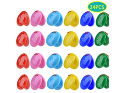 Mali castanholas de Dedo Orff Instrumentos de Percussão Plástica para Crianças 24pcs