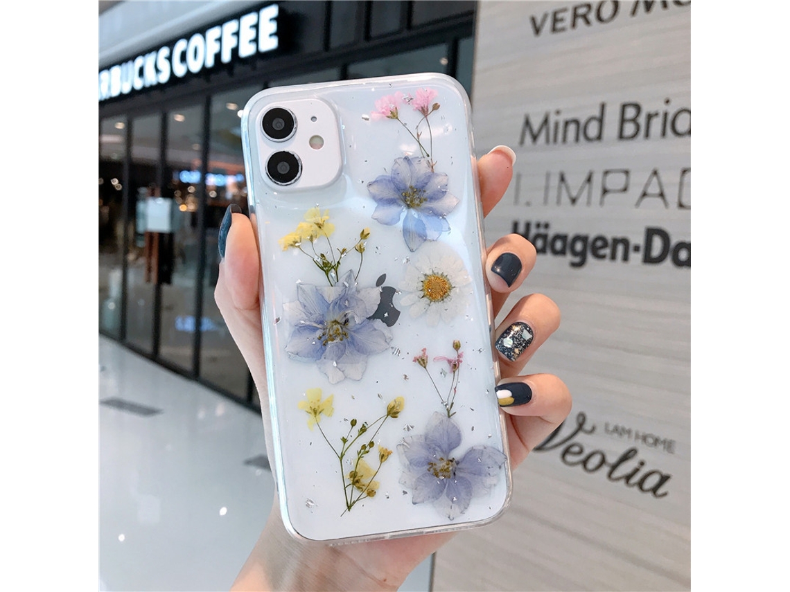 Capa LAXISCREED Apple Xs Max Flor Rosa Real