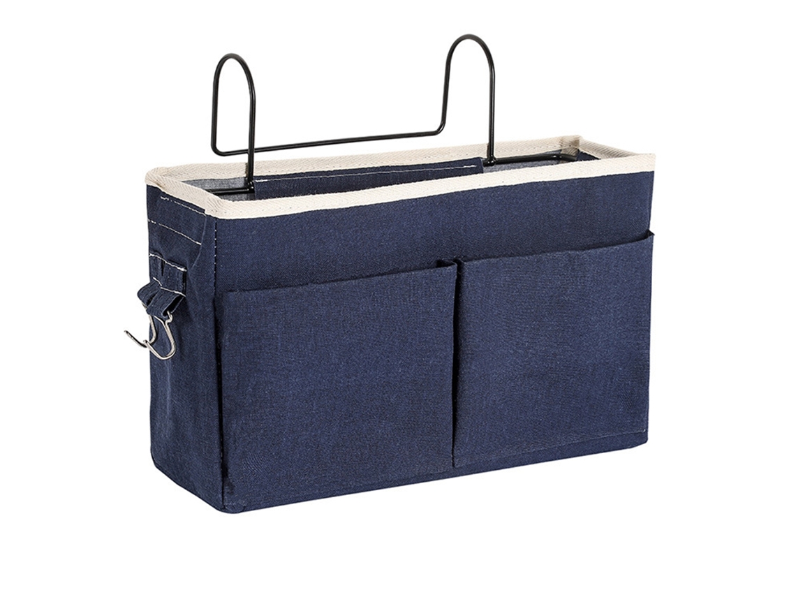 Cesto de armazenamento suspenso Slowmoose Pocket Bed, organizador multifuncional, azul escuro