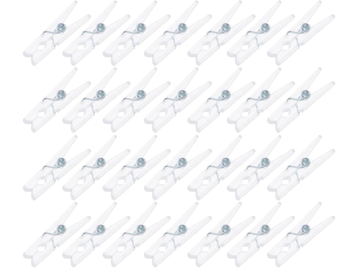 Doitool 100 - Clipes transparentes para fotos e anotações, plástico PC Aço, multiuso e duráveis para proteger cartões.