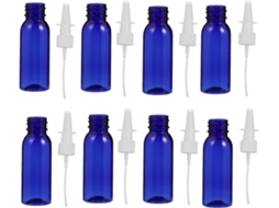Conjunto de 8 frascos PET vazios de 30ml para viagem com spray portátil