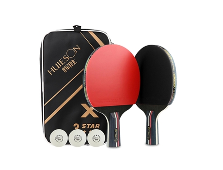 Fornnerg 2 peças profissional tênis de mesa iniciante conjunto de raquete de madeira esportes ping pong bat unikm