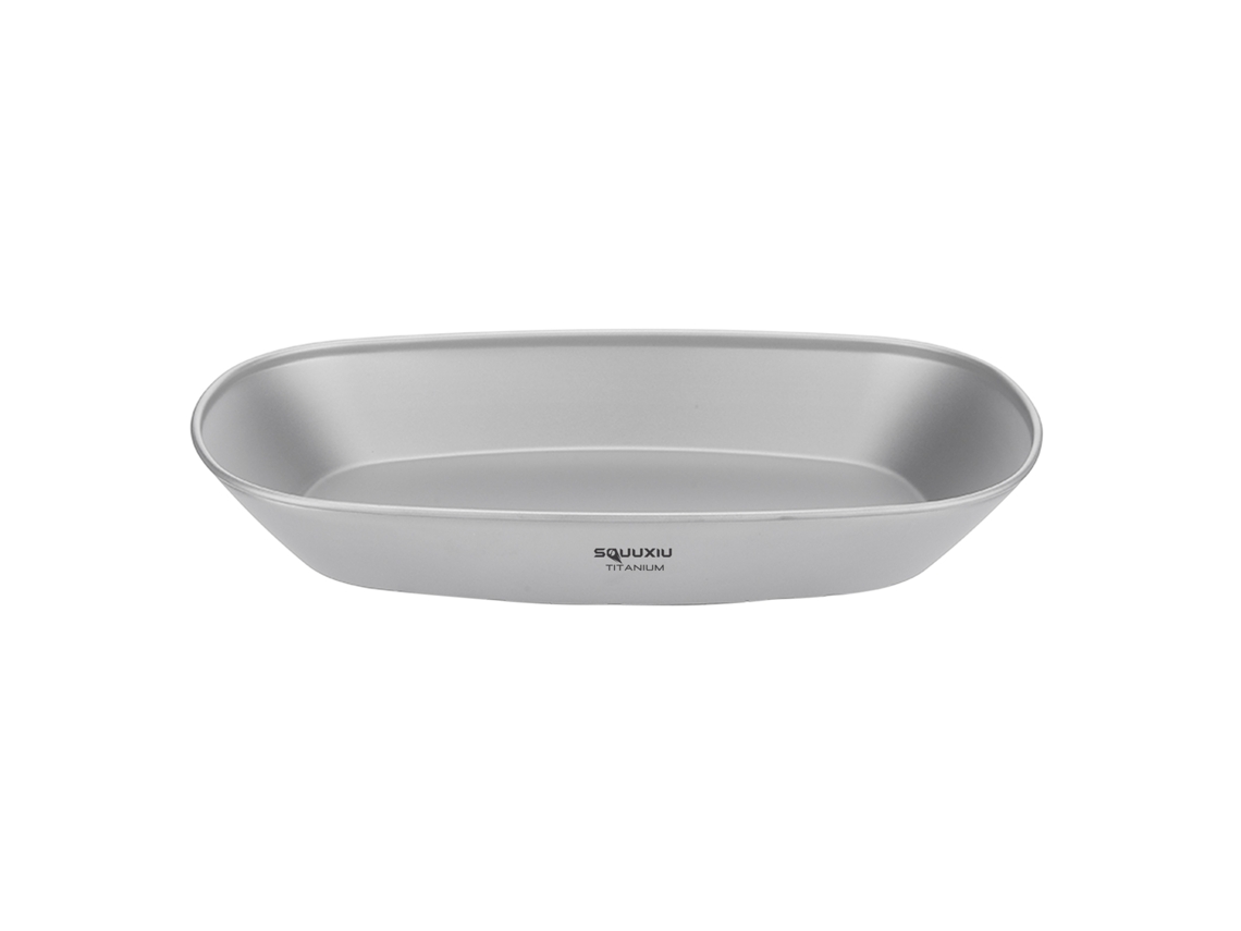 Prato de Titânio Leve para Camping e Churrasco