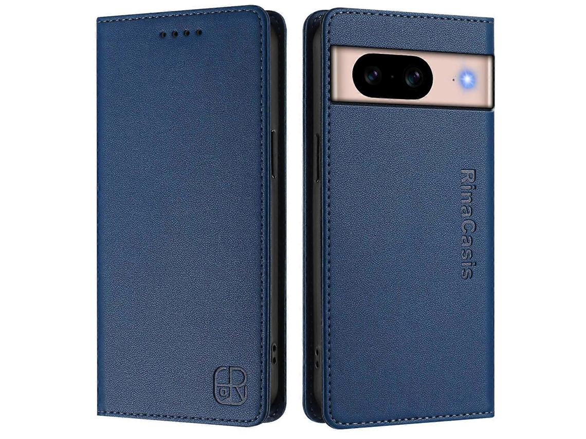 Capa De Couro Para Google Pixel 8a Rinacasis Rc01 Com Suporte Tipo Carteira E Bloqueio Rfid