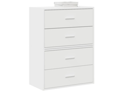 Vidaxl Armários C/ 4 Gavetas 2 Pcs 60x31x40cm Derivados Madeira Branco