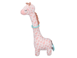 Primerox brinquedo Pelúcia Girafa com Chupeta Adorável para Bebê 0 1 Ano Rosa 37cm