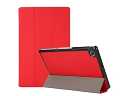 Capa Dobrável Em 3 Partes Com Textura De Couro, Formato Flip Horizontal Em Tpu + Couro Pu Com Suporte Para Lenovo M10 Plus