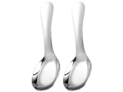 2 Peças De Louça Inox Conjunto Simples De Design Prata Tamanho 11,80x3,60x1,20 Cm