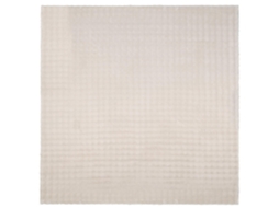 Conjunto 1 Tapete Interno Vidaxl Bege Poliéster (120 X 120 Cm)