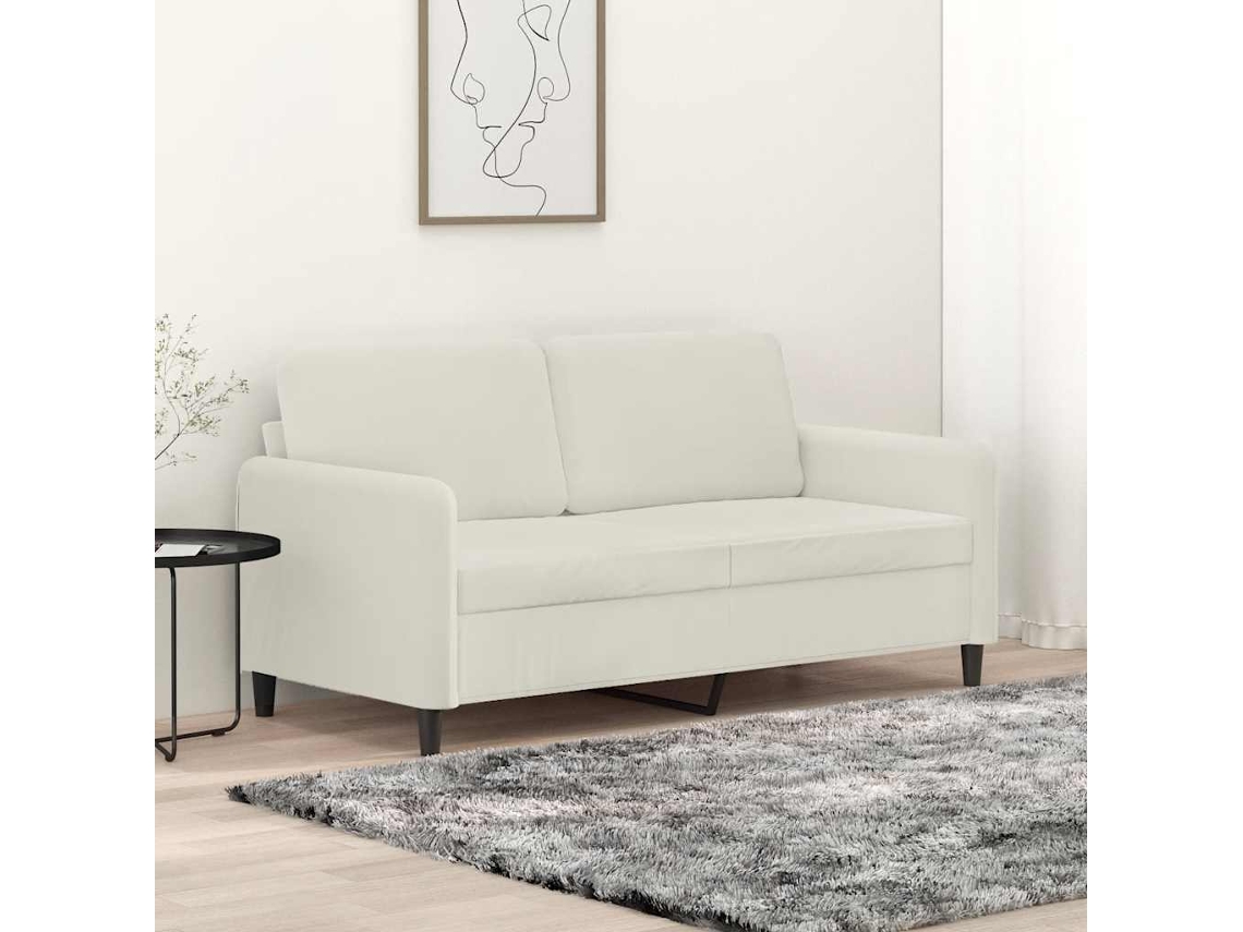 Vidaxl Sofá De 2 Lugares Veludo 140 Cm Cor Creme