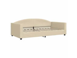 Day Bed, Day Beds Vidaxl Creme Tecido (100 X 200 Cm)