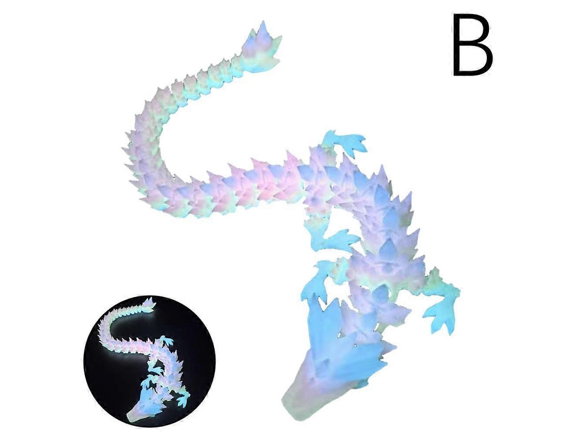 Brinquedo De Dragão De Impressão 3d Em Pla 8.7 Polegadas Presente De Colecionável22cmluminous