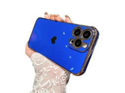 2026 capa para Iphone 13 Pro Max 6.7 Polegadas, Capa de Coração de Luxo com Plating para Mulheres Klein Bl Cag