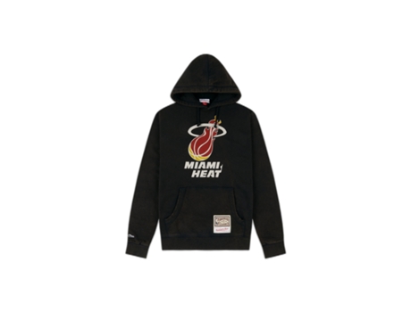 Sweatshirt de Homem MITCHELL & NESS Encapuçado Miami Heat Preto (M)
